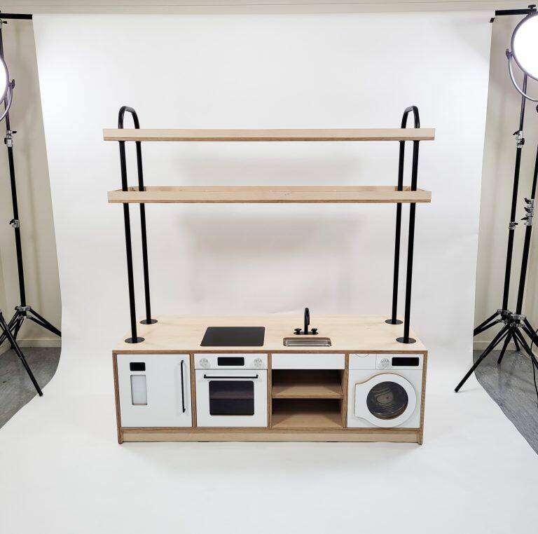 Tall shelving family play 11